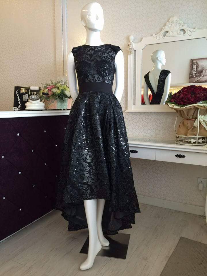 Black Lace Covered Dress